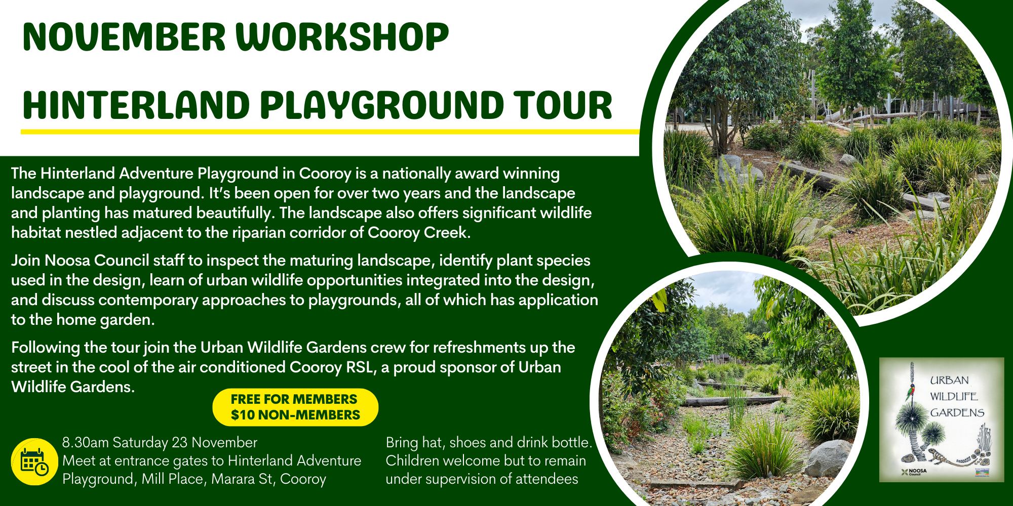 November Workshop – Tour of Noosa Hinterland Playground