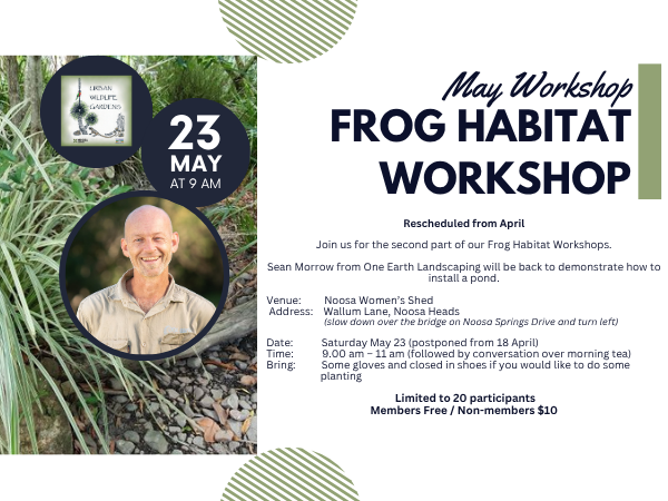 May Frog Habitat Workshop (rescheduled from April)